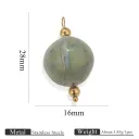 16Mm Round Beads Blue Rain