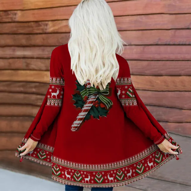 Women's Digital Printing Collarless Long sleeved Jacket Zzy2023090801 - Shop at LoveMi