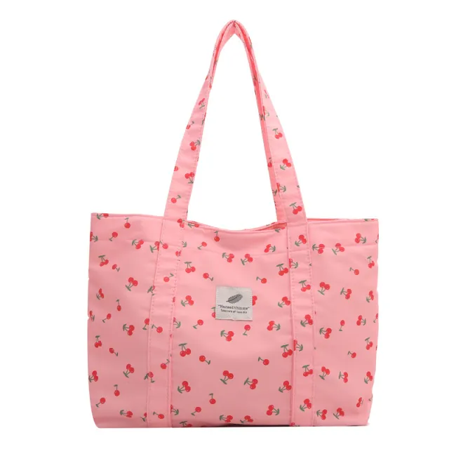 Large Capacity Floral Nylon Shoulder Bag Floral - Shop at LoveMi