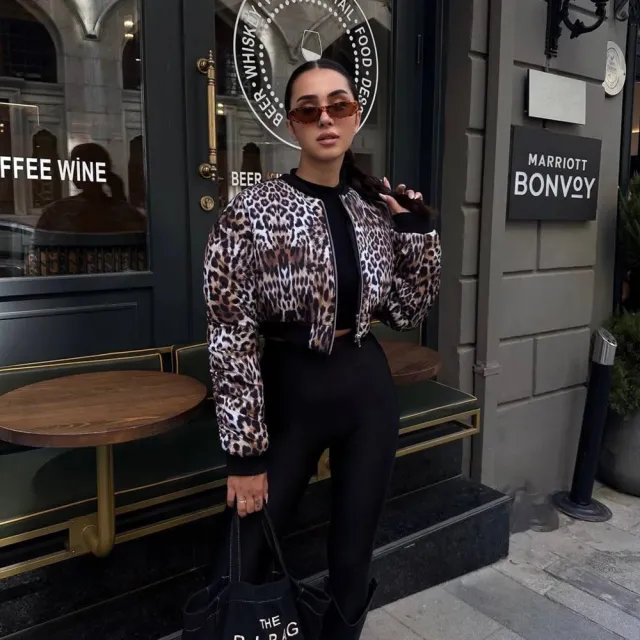 Color Effect Collar Short Women's Zipper Jacket Coat Zy4518 Brown - Shop at LoveMi
