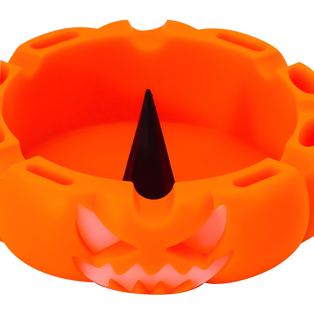 Title 12, Pumpkin Silica Gel Ashtray With Cleaning Nails