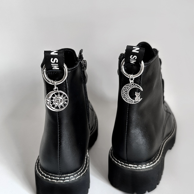 Hollowed-out Circular Moon And Sun Accessories For Martin Boots - Image 1