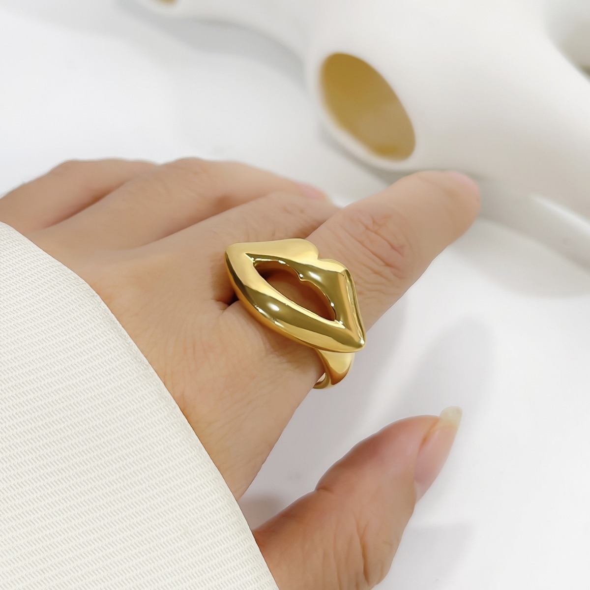 Personalized And Exaggerated Waterproof Colorfast Personality All-Match Ring
