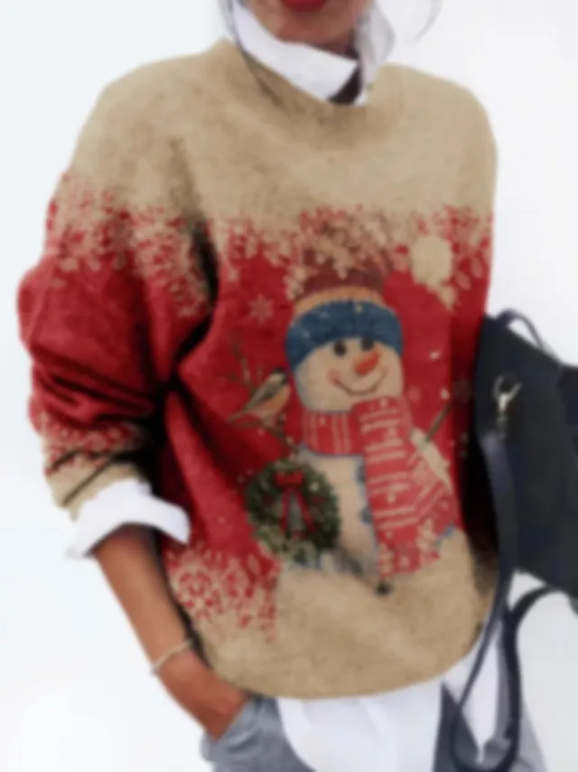 Women's Christmas Crew Neck Casual Sweater Element 4 Xl - Shop at LoveMi