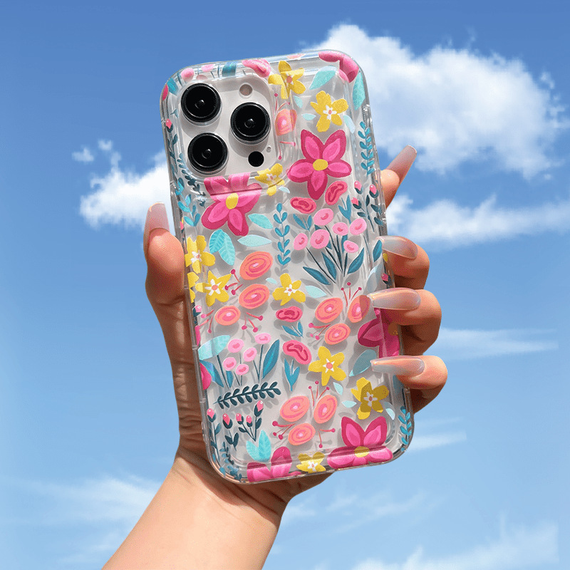 Colorful Bright Flower Airbag Phone Case - Image 3