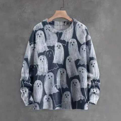 Mens 3D Crew Neck Sweatshirt with Bold Needle Digital