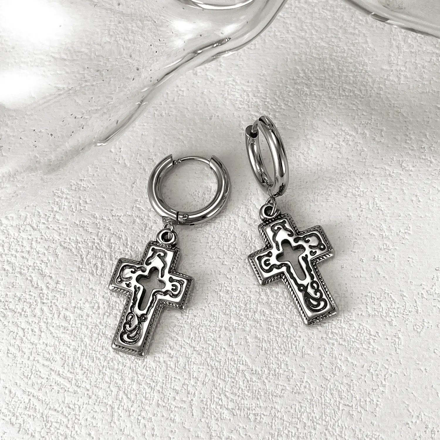 Trendy Earrings Fashion Retro Stainless Steel