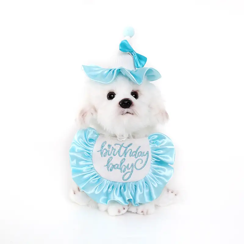 Dog Birthday Saliva Towel Party Bib Cat Neck Scarf Cute Jewelry