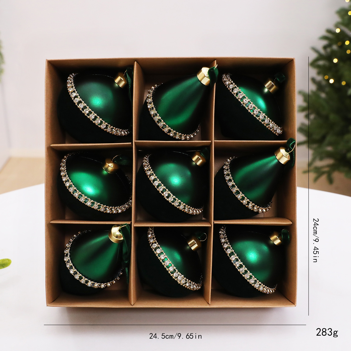 Plastic Christmas Ornaments, 9 Pieces, picture 5 of 6