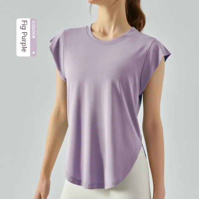 Women's Short Sleeve Fitness T shirt Fig Purple - Shop at LoveMi