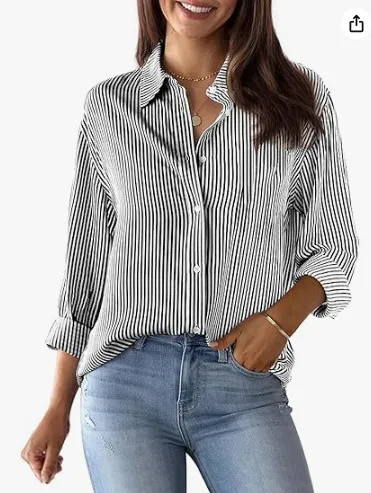 European And American Trendy Shirt Striped Pattern Printed 3D Shirt 10Color 4Xl - Shop at LoveMi
