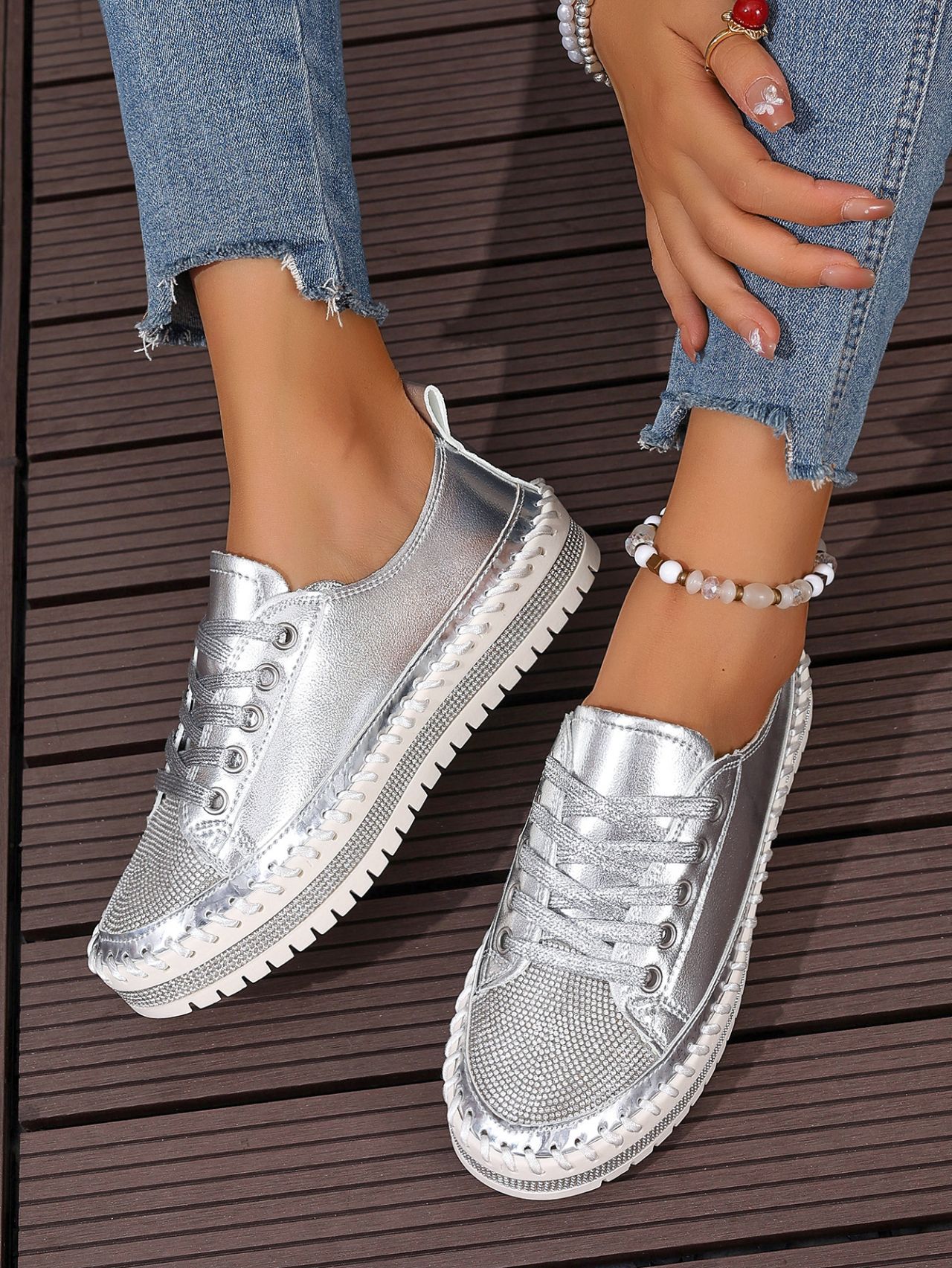 Women’s Plus Size White Sneakers