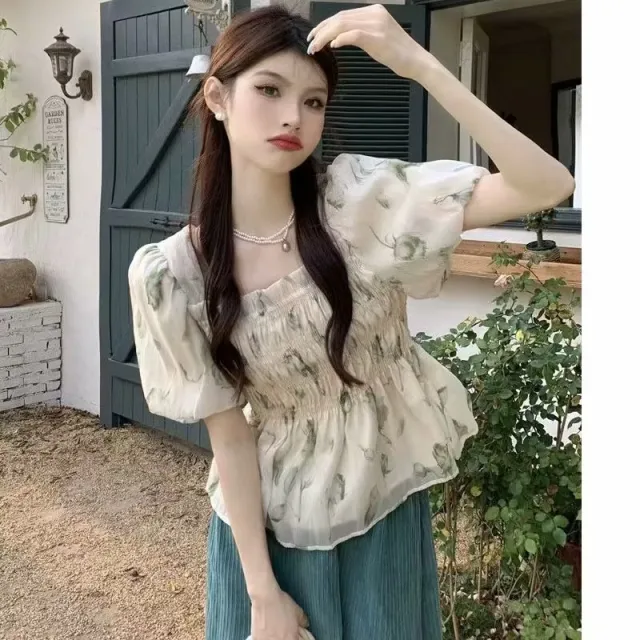 Unique Floral print Square neck Top For Summer Floral - Shop at LoveMi