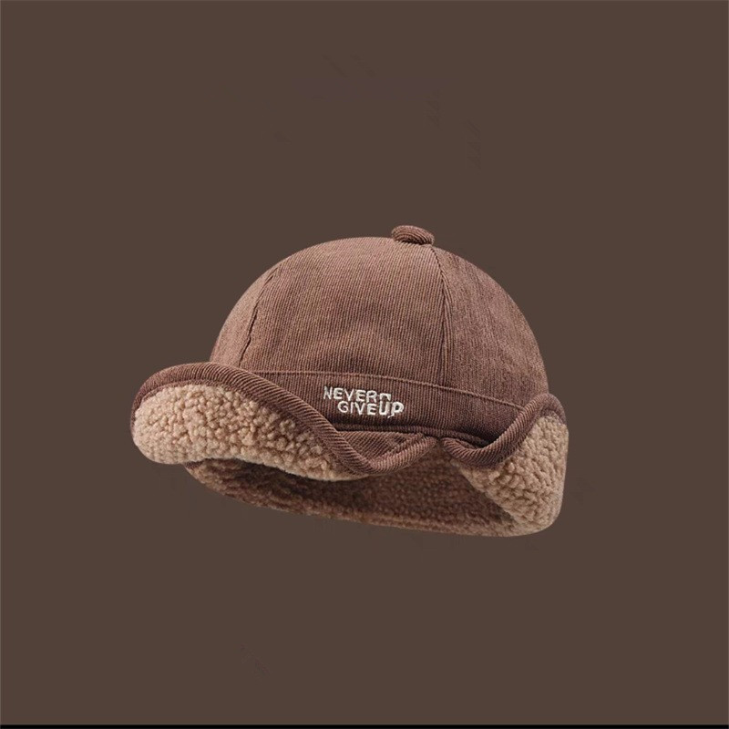 Internet Celebrity Ins Cashmere Thick Warm Duck Tongue Earflaps Cap