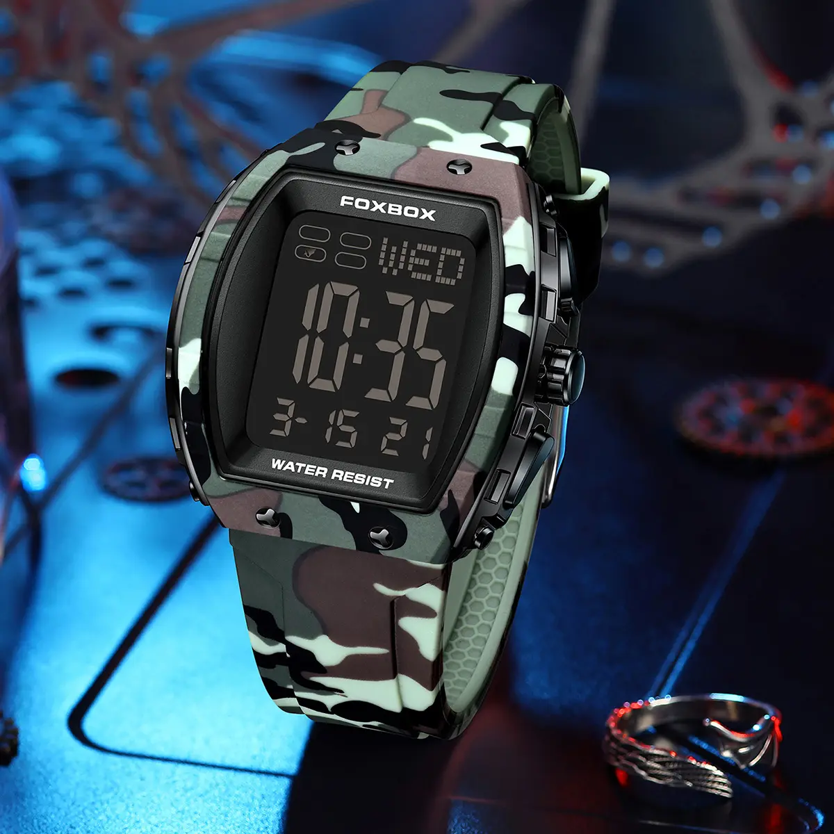 Multifunctional Mens Electronic Watch Digital Wristwatch