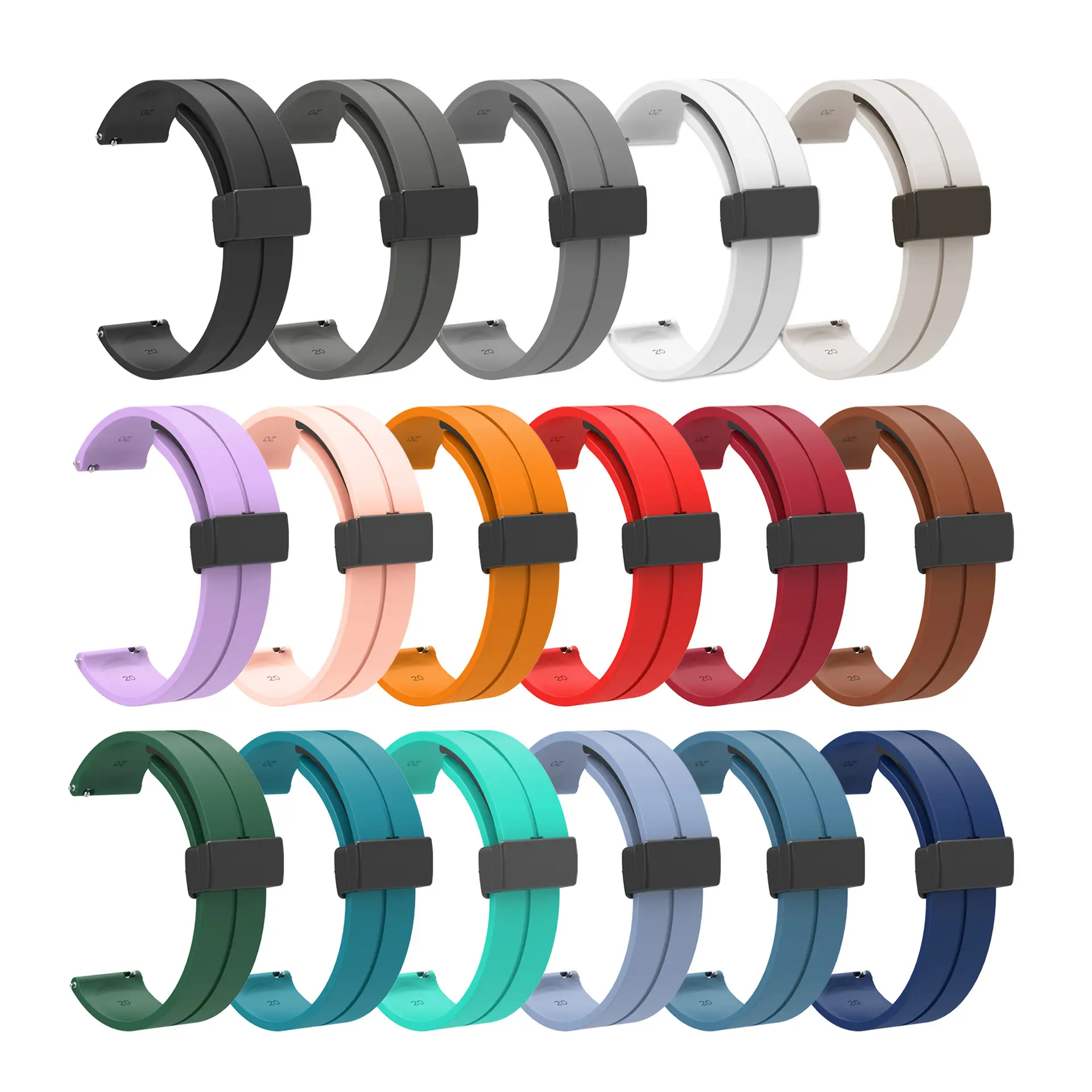 Silicone Folding Buckle Magnetic Strap