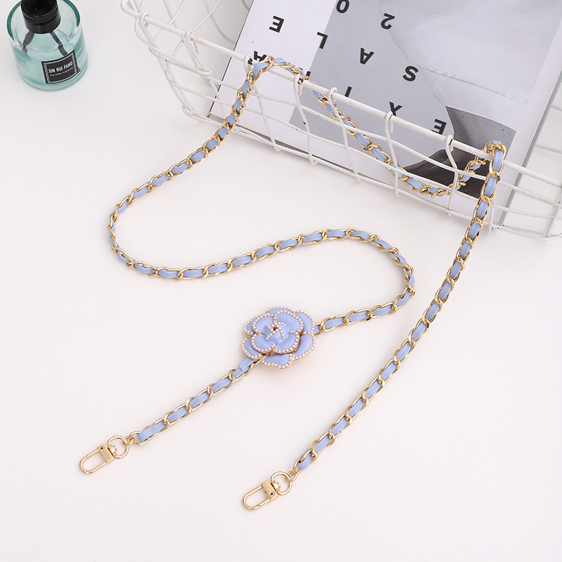 Crossbody Chain Leather Chain Mobile Phone Lanyard – K2282 Light Blue, Crossbody Chain