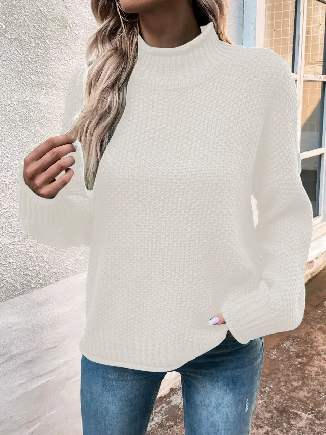 Women's Fashion Personality Stand Collar Jersey White - Shop at LoveMi