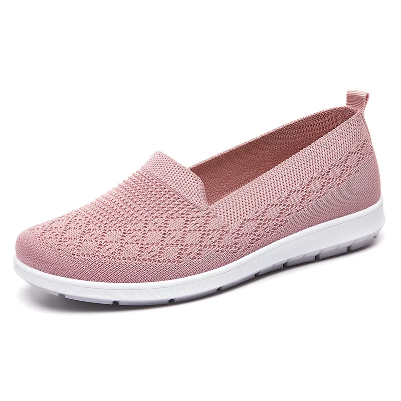 New Casual Breathable Flat Shoes - Pink
