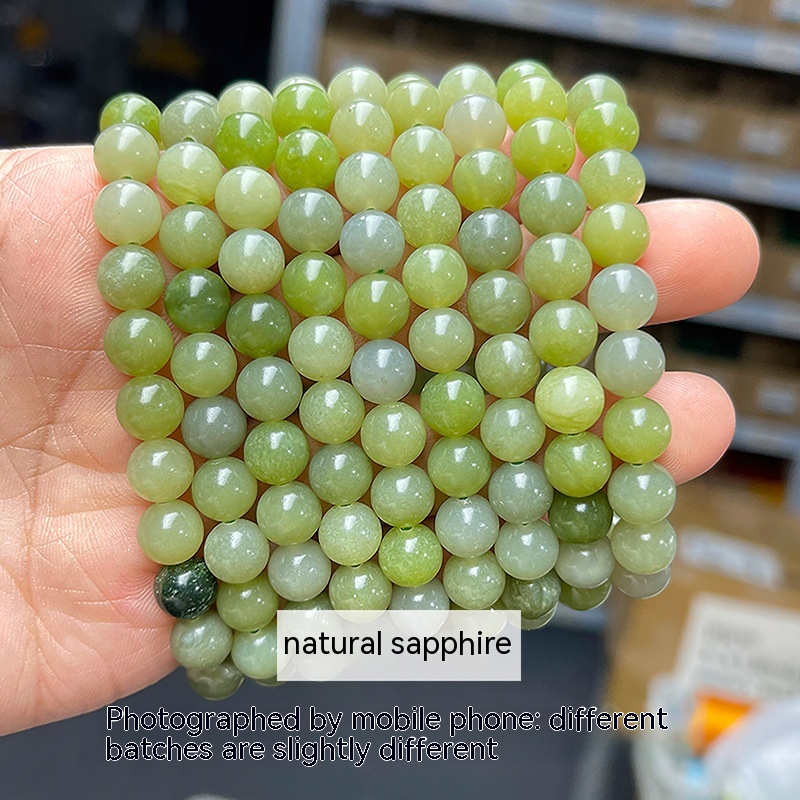 Female Single Circle Ball Natural Stone Bracelet