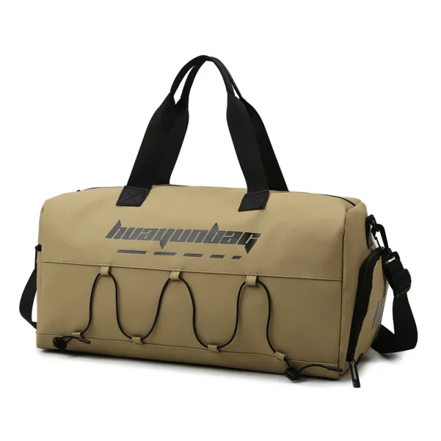 Large Capacity Travel Bag Dry Wet Separation Fashion Sports Fitness Khaki - Shop at LoveMi