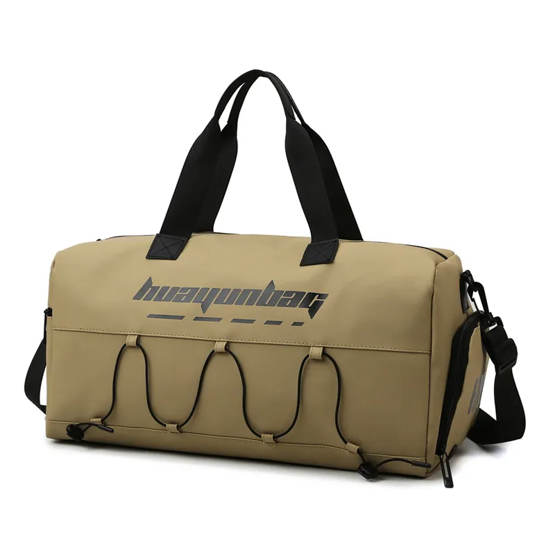 Large Capacity Travel Bag Dry Wet Separation Fashion Sports Fitness - Khaki