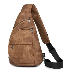 Outdoor One Shoulder Messenger Bag European And American Retro Women's Backpack - Brown - View 1