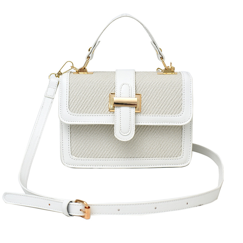Petit Sac Tote Femme Contraste — Cuir PU à Rabat Urbain