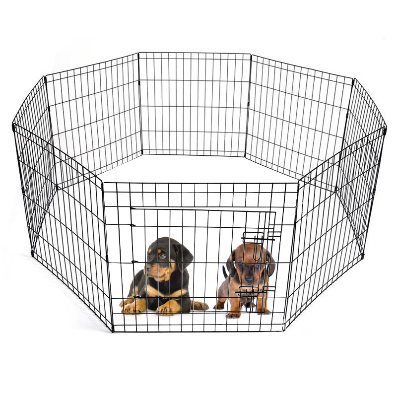 Foldable Pet Fence Partition Gate Dog Cage Enclosure