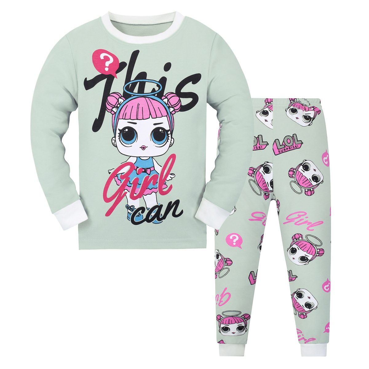 Boys And Girls Long Sleeve Trousers Homewear Children's Pajama Set - Image 9