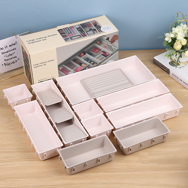 Organizator sertar sertar Sertar plastic separator Cutia de sortare a tacâmurilor pliabile