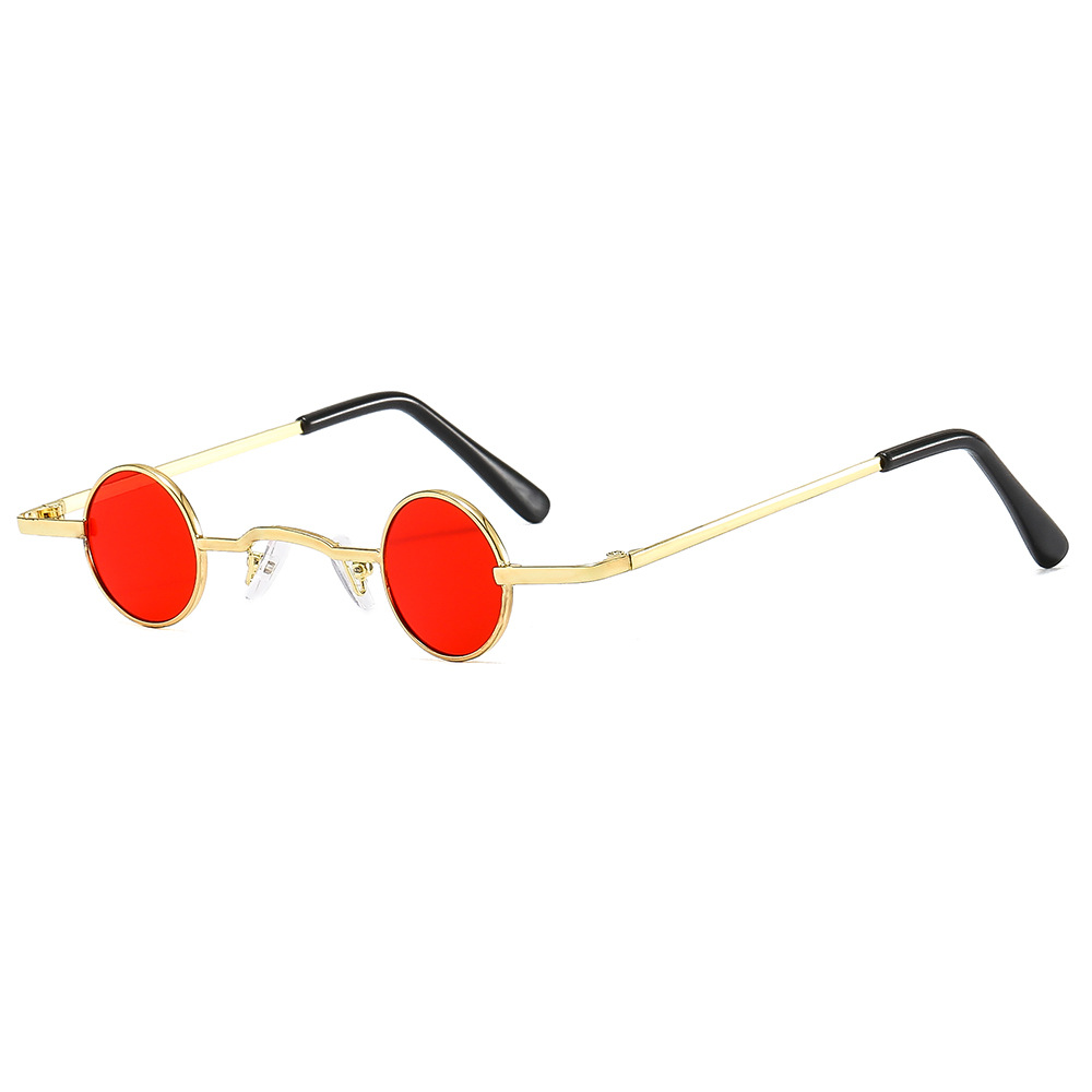 Small Frame Round Fashion Vintage Sunglasses - Image 10