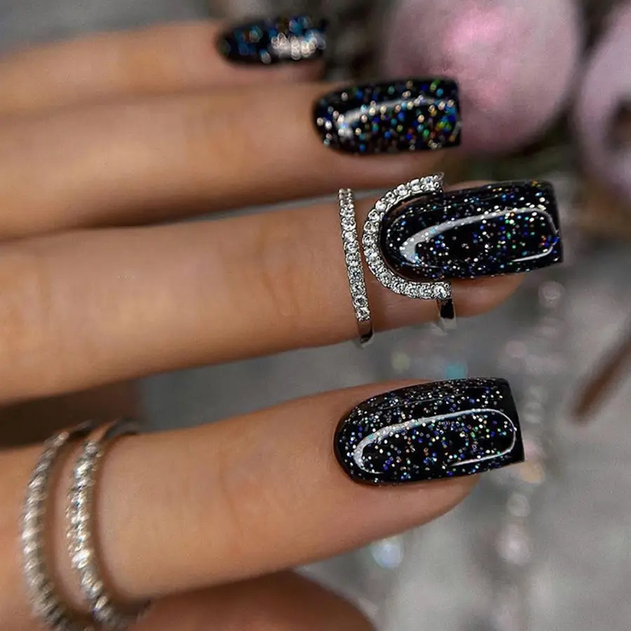 Solid-color Full-square Versatile Womens Wearable Nails