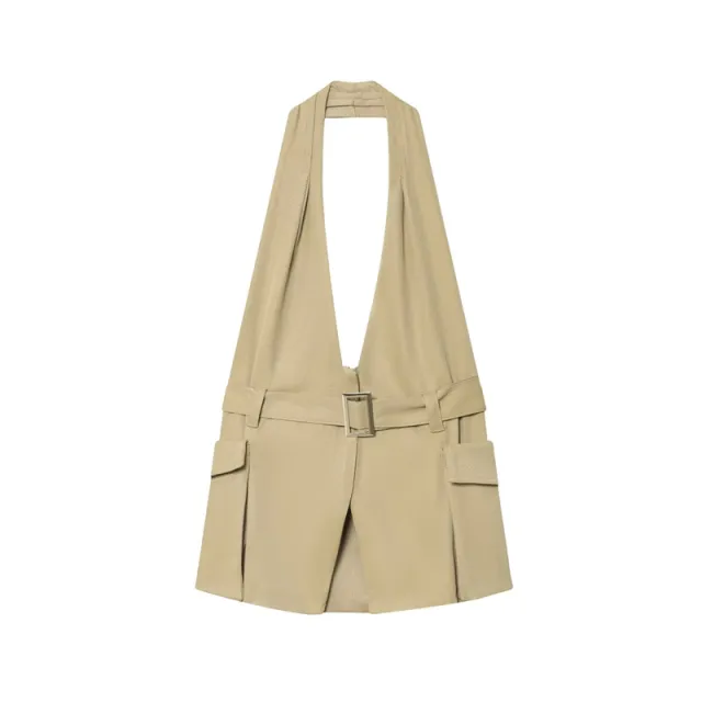 Sexy Style Backless Hanging Collar Top For Women - Shop at LoveMi