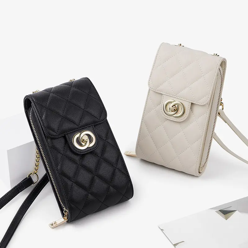 Women's Leather Mini Bag Classic Mobile Phone