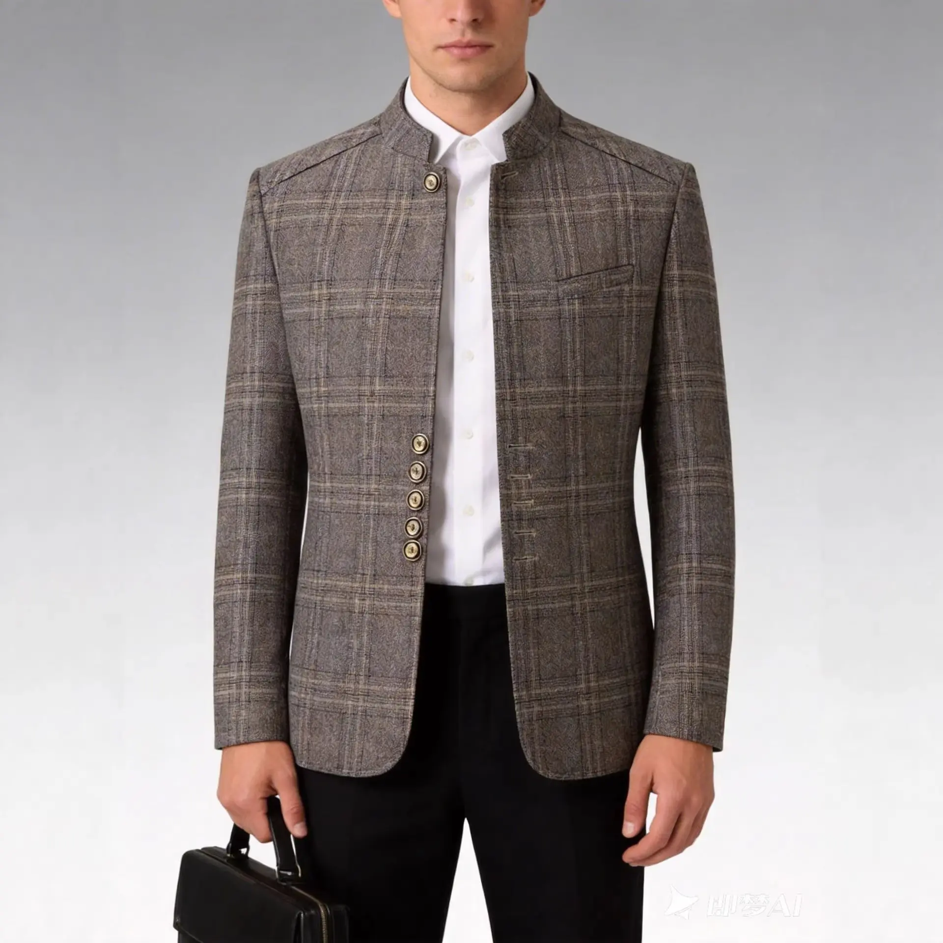 Mens Plaid Suit Jacket