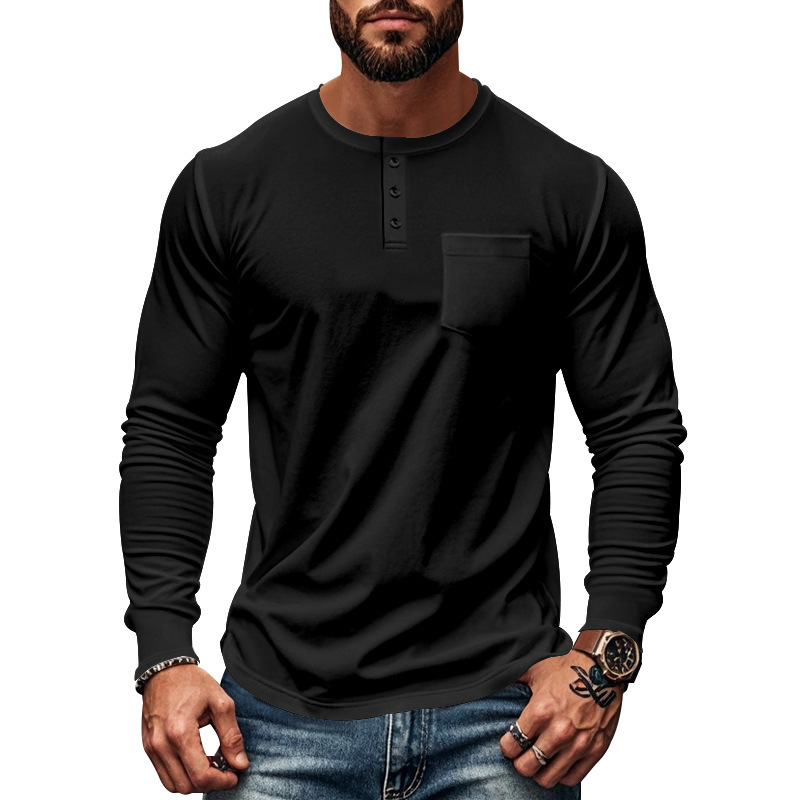 Title 21, T-shirt homme col rond manches longues coupe sl...