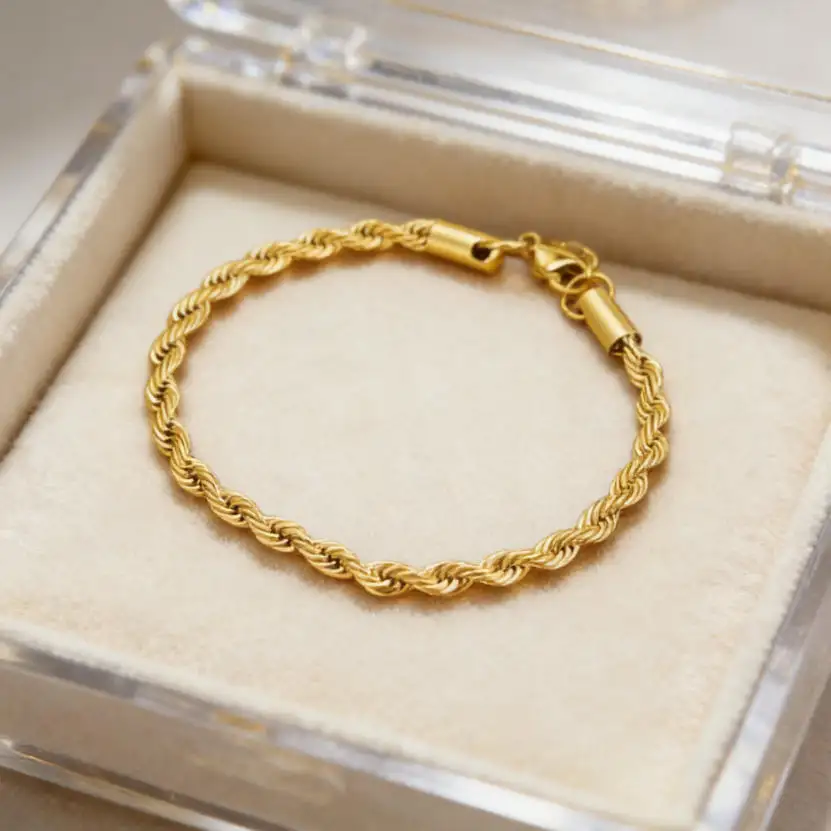 Stainless Steel Twisted Bracelet