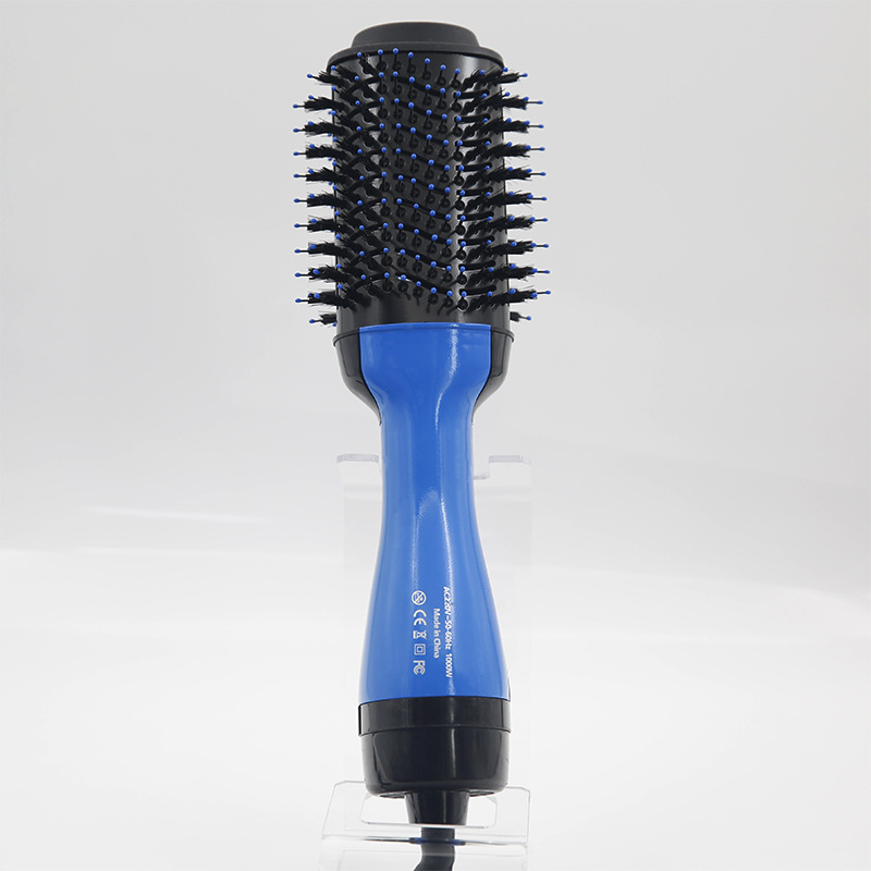 Hot Air Brush Blowing Combs Roll Straight Three in one Hair Dryer Dark Blue Hot Air Comb - Shop at LoveMi