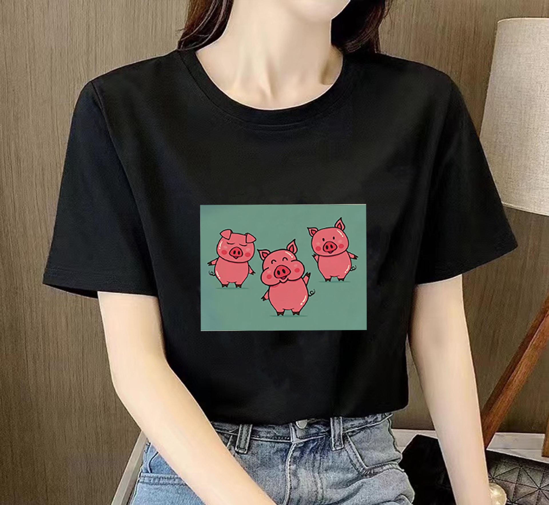 Fashionable Loose Printed Top For Women T-shirt - Picture 8 of 16