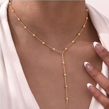 New Arrival Y-Shaped Necklace With Chain Tassels