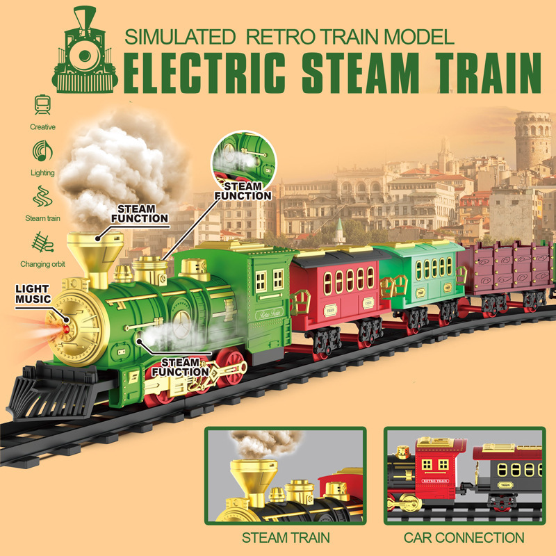 Classic Smoking Track Train For Christmas Toys - Image 1