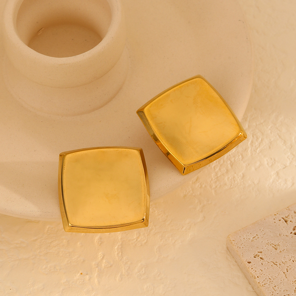 Women's All-match Simple Stainless Steel Earrings