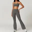 Bra Bell Bottom Pants Gray