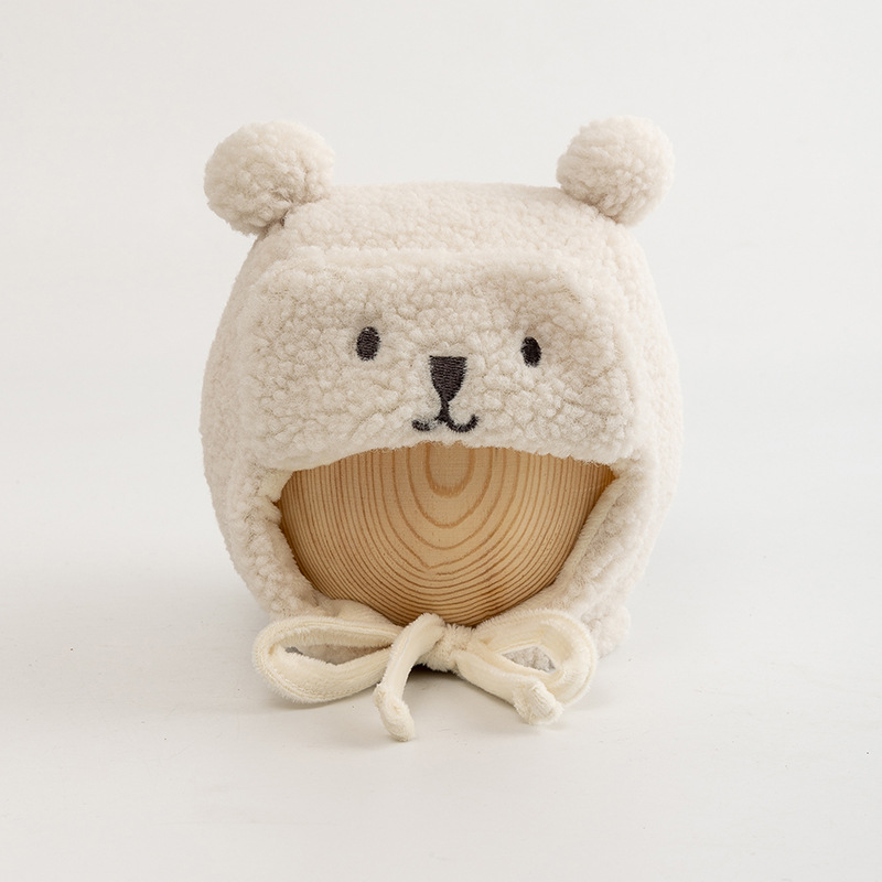 Plush Double Ball Bear Beige