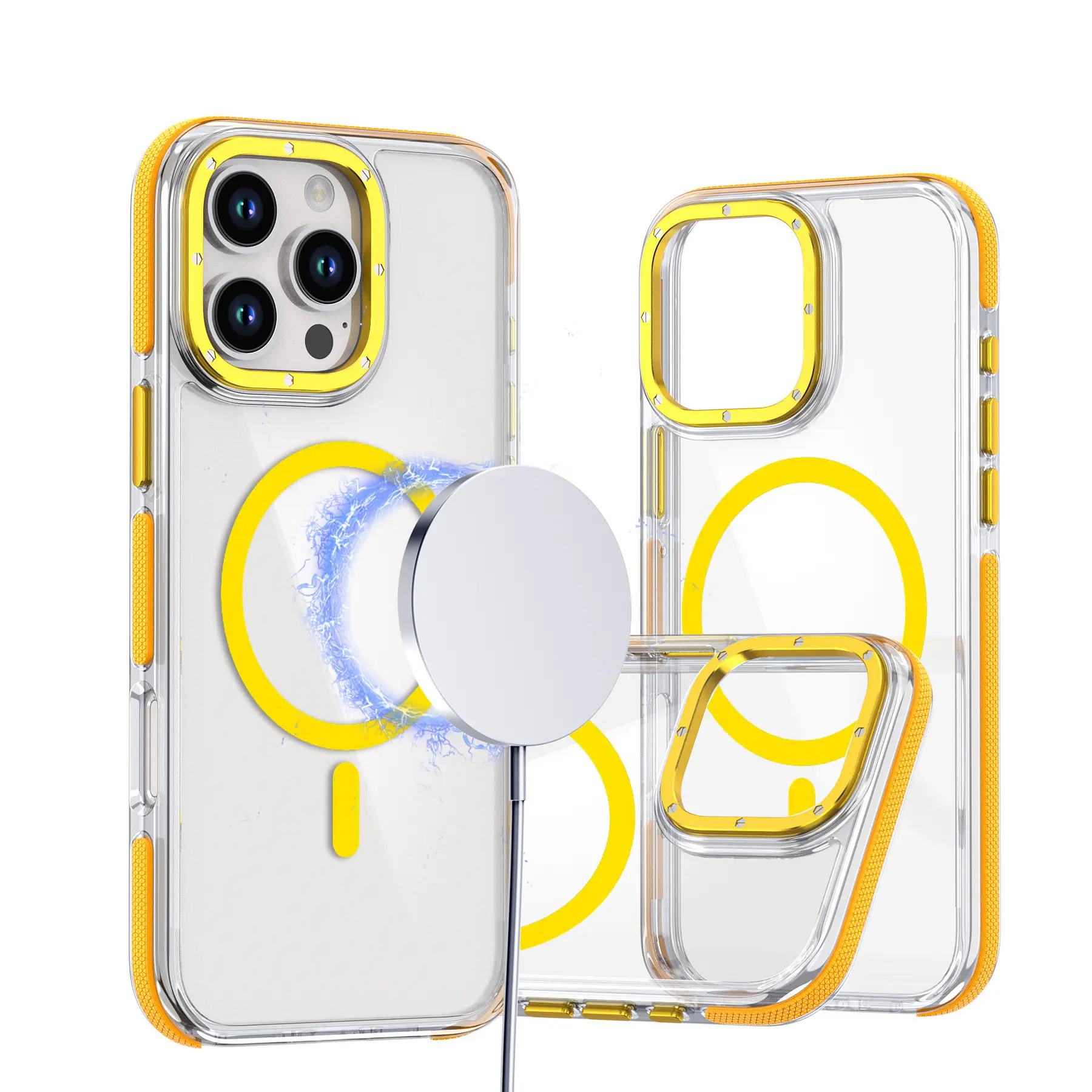 Applicable Magnetic Phone Case Two-color Transparent
