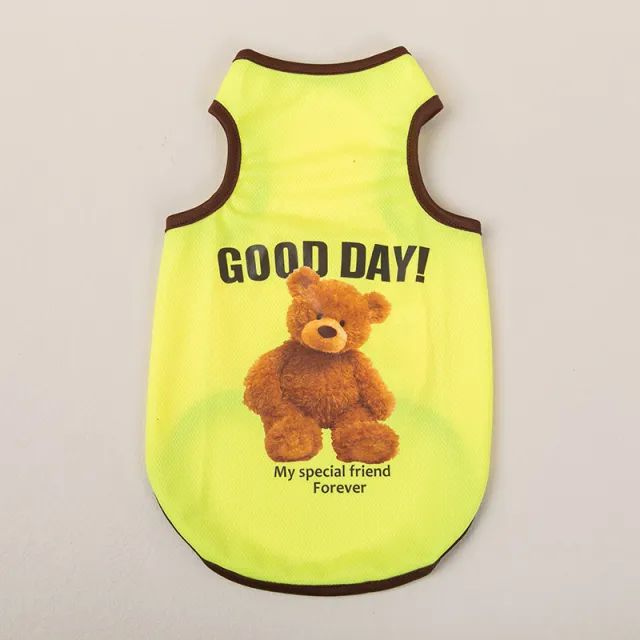 Breathable Thin Pet Clothes Summer Puppy Clothes Cat Clothes Dog Vest Yellow - Shop at LoveMi