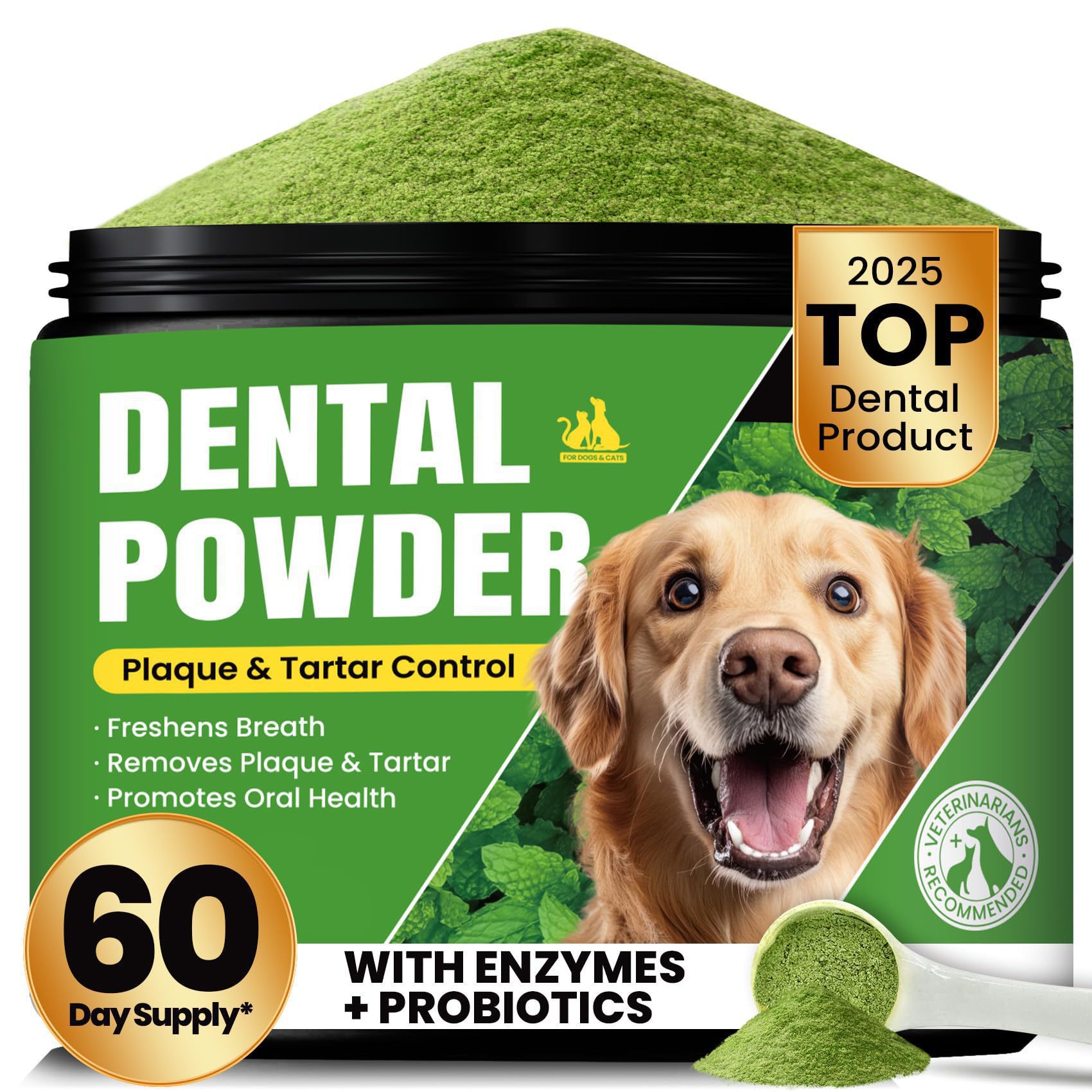Dog Dental Cleaning Powder, Dog Tooth Powder, Cat Breath Freshener