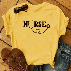 Women's Christmas Animal Flower Short Sleeve - Yellow - View 1