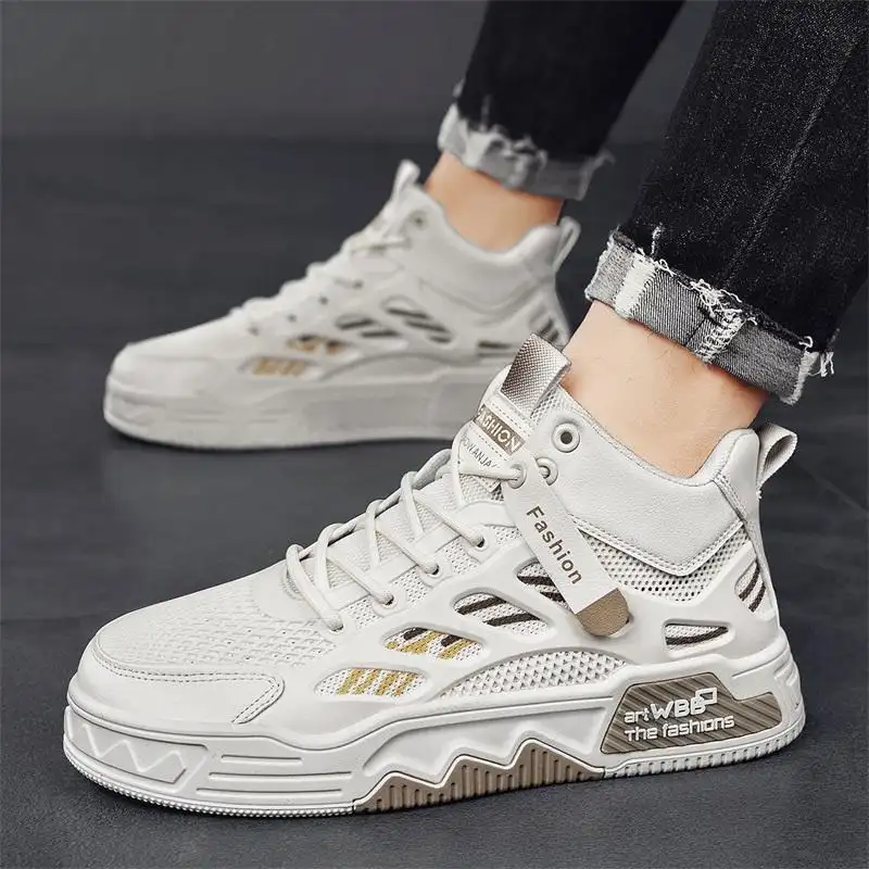 Breathable Mesh Casual High-top Chunky-soled Sneakers